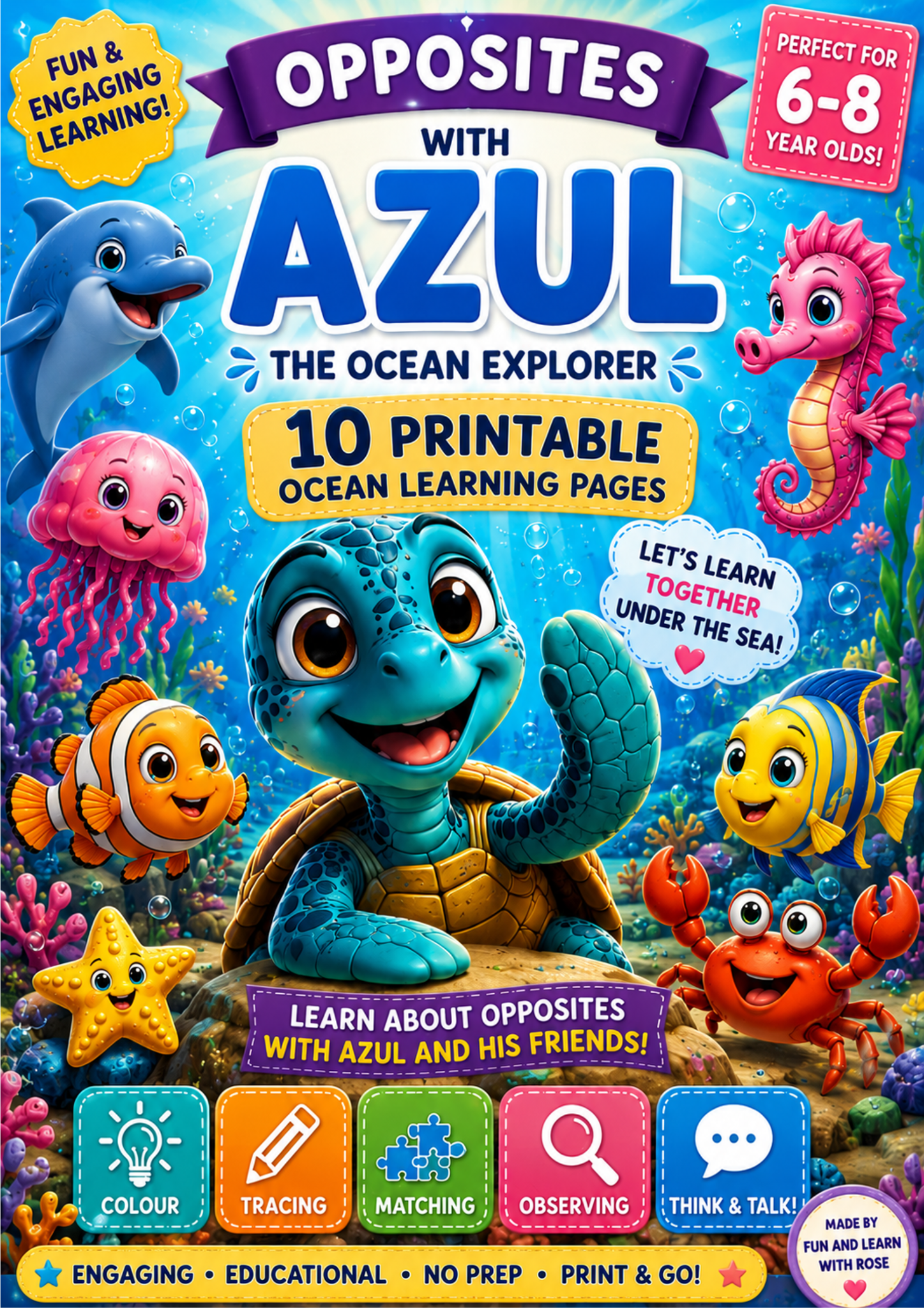 Opposites with Azul activity pack
