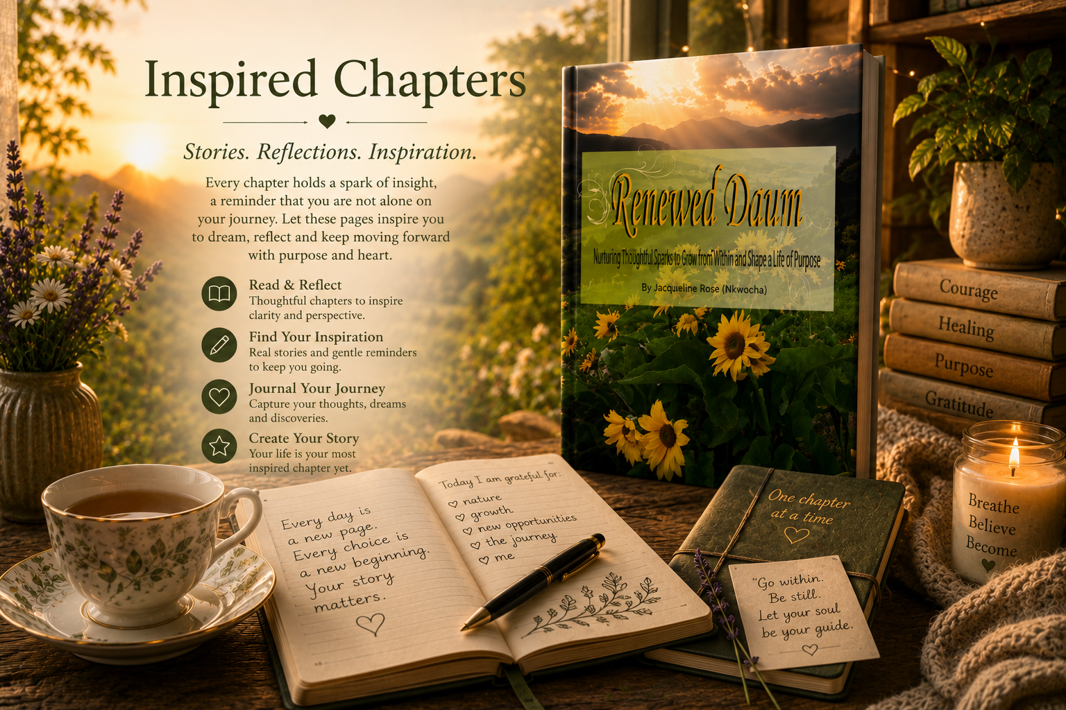 Inspired Chapters — Renewed Dawn guided journal