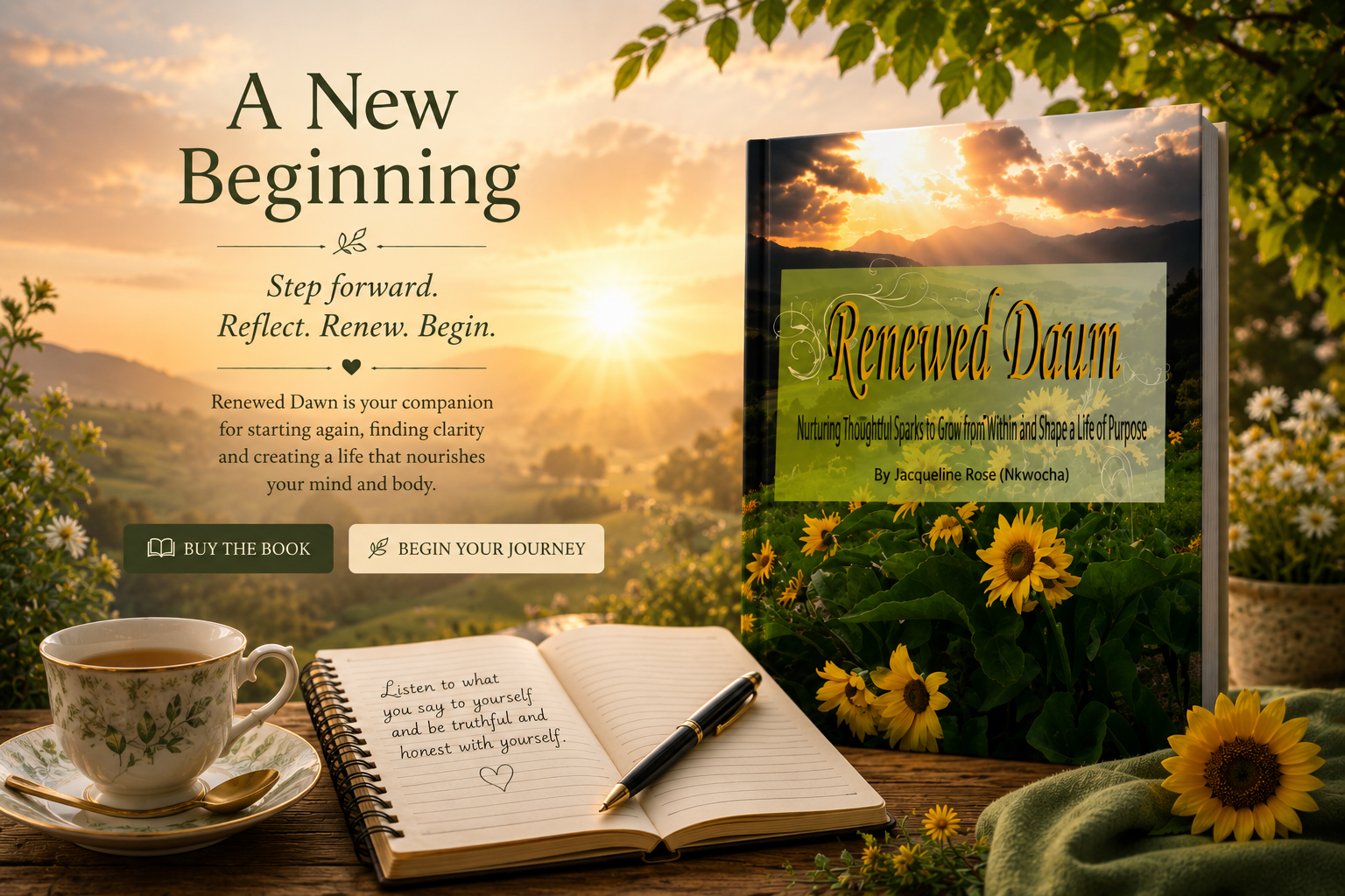 A New Beginning — Renewed Dawn guided journal