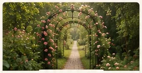 Rose garden path