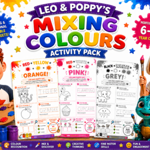 Leo & Poppy Colour Mixing – Printable Activity Pack