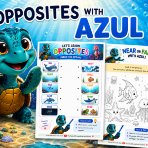 Opposites with Azul – Printable Activity Pack